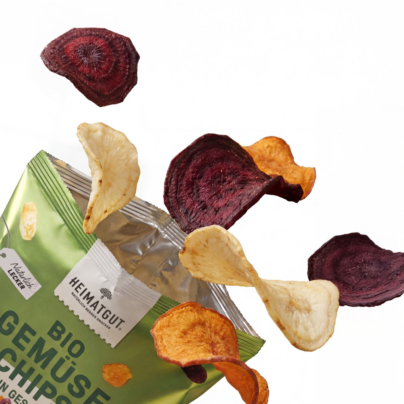 Heimatgut Bio Gemüse Chips, echtes Produktfoto