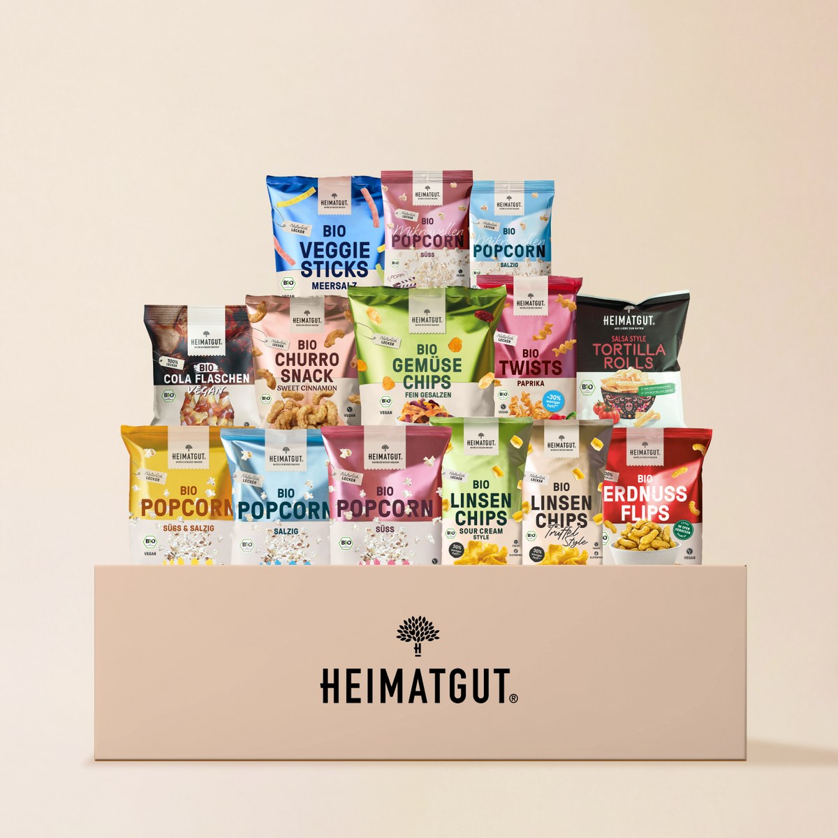 Heimatgut Probierbox 2026, echtes Produktfoto